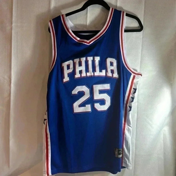 NBA Phila‎ Simmons #25 Men's Blue Jersey size Large (48) NWT